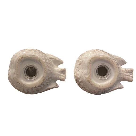 Red Clay White Glaze Partridge Bird Salt and Pepper Shakers Set of 2 - Picture 6 of 6